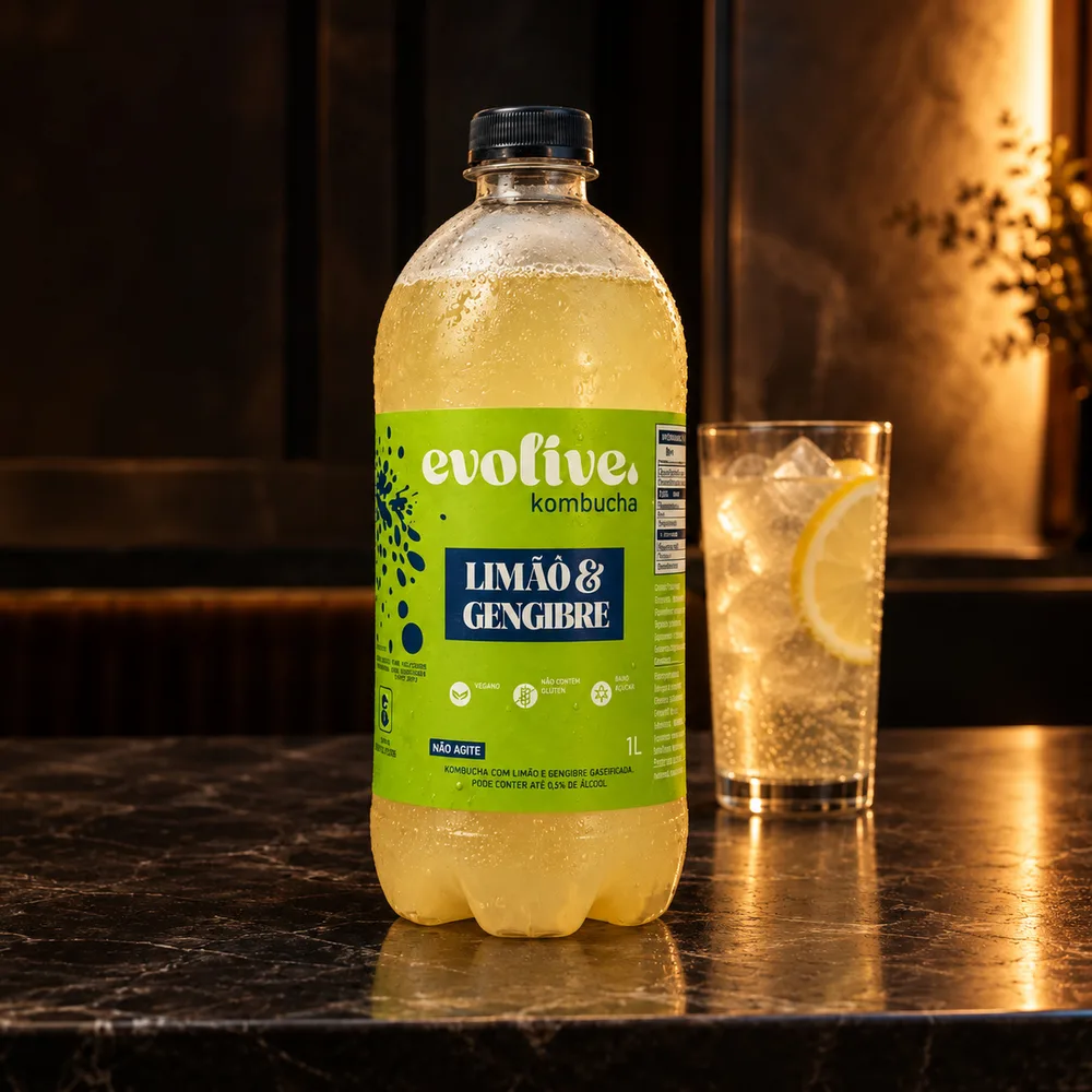 Evolive Kombucha Limão e Gengibre